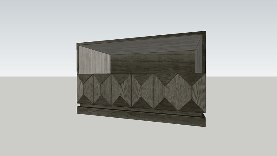 Restoration Hardware Geometric Wide Open Nightstand 3D Warehouse