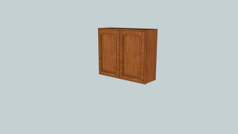 36in Wall Cabinet With Arched Raised Panel Doors 3d Warehouse