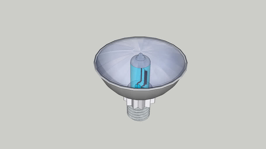 Light globe, screw fit (E27) halogen reflector 3D Warehouse