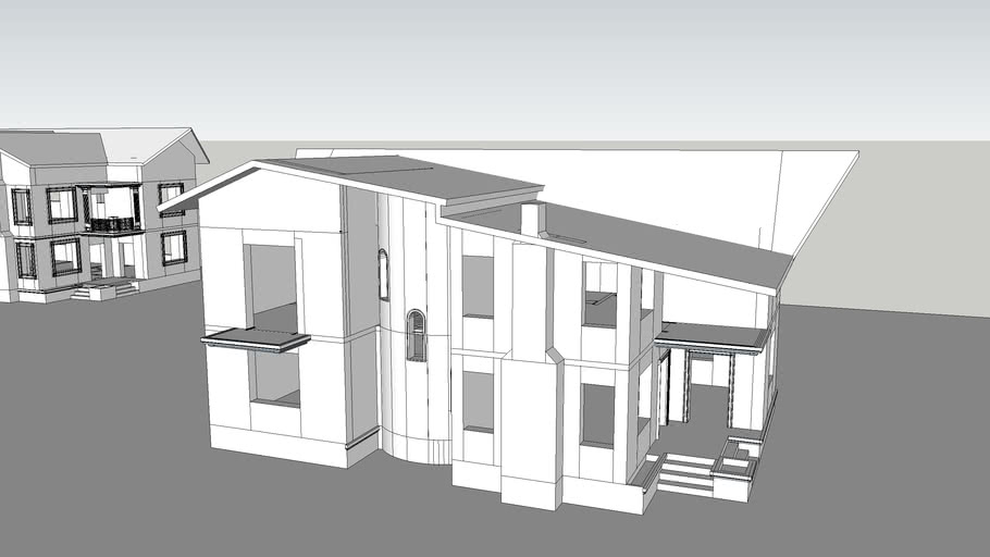 House - Sloping roof structure | 3D Warehouse