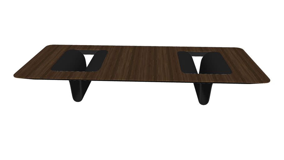 Romney Coffee Table Black Walnut By, Leather And Wood Coffee Table