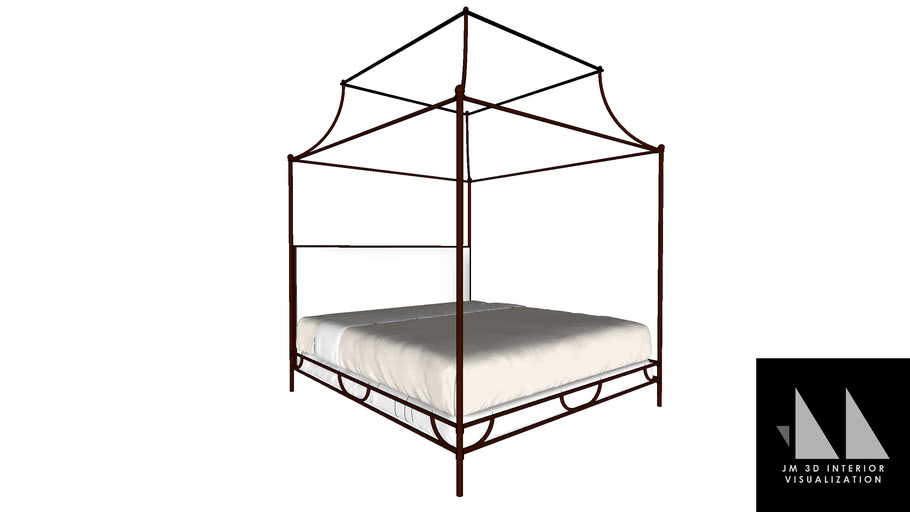 Gold King Size Canopy Bed 3d Warehouse, King Size Canopy Bed Frame