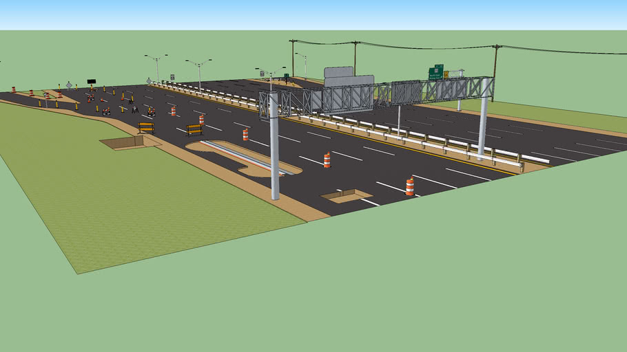 Highway road work | 3D Warehouse