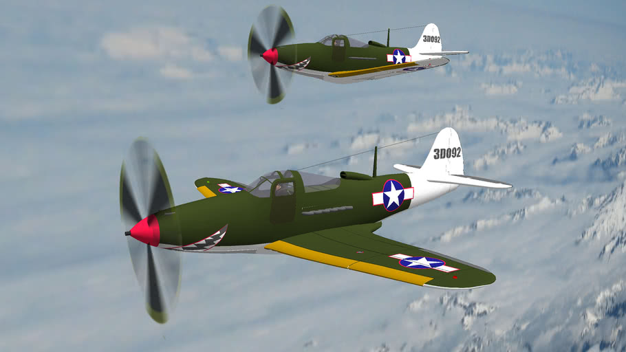 WW2+US_AIRFORCR+Bell+P_39+Airacobra