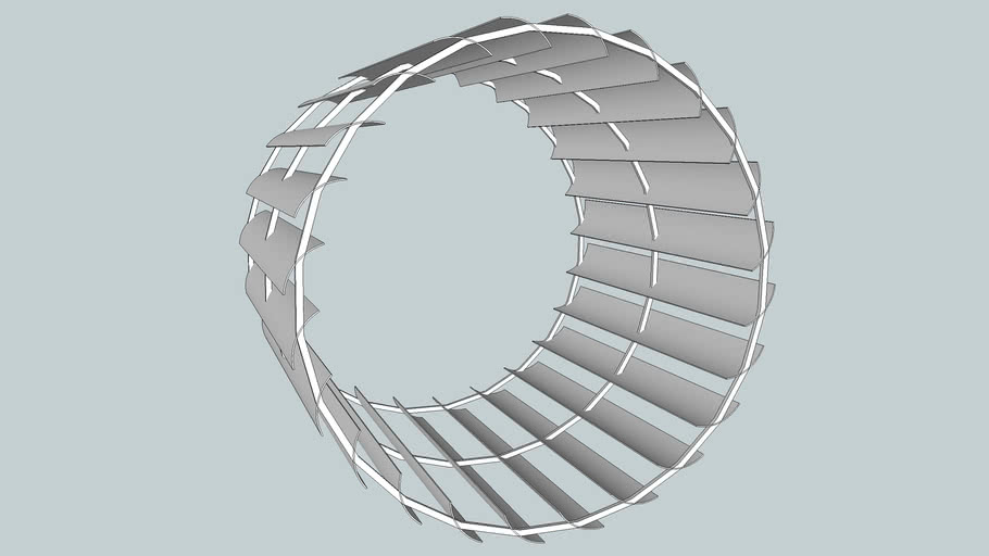 Squirrel Cage fan blade and rim assy 3D Warehouse