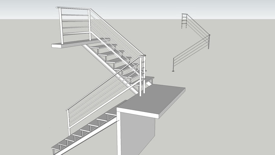 Dogleg Stair V01 3D Warehouse