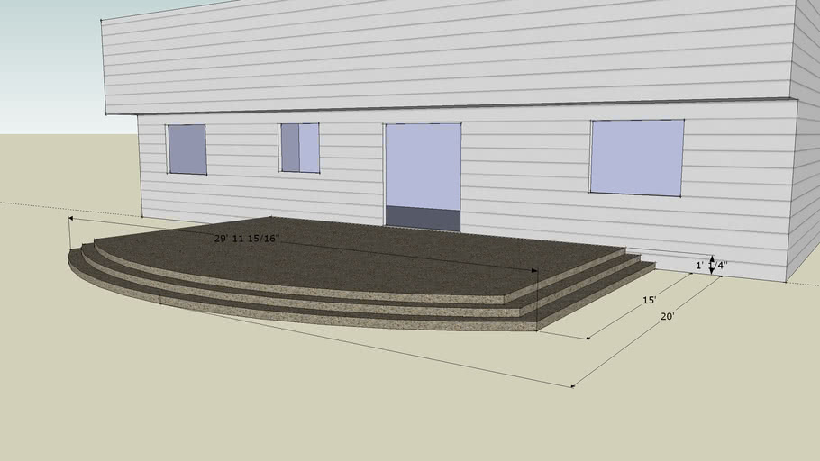 Patio Design (with dimensions) 3D Warehouse