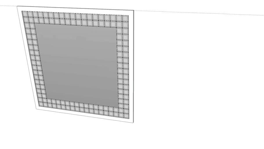 Bathroom Mirror with Glass Tile | 3D Warehouse