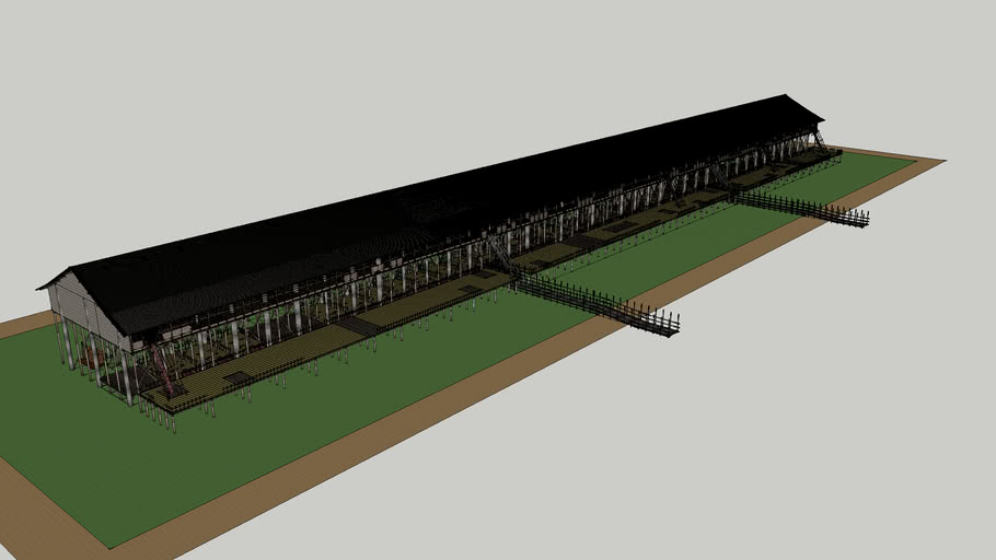 Palin Rumah Panjang Rumah Provinsi Uluk Terletak Di Betang