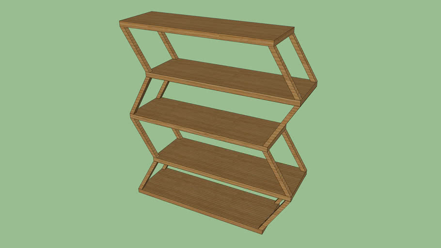 Estante Zig Zag Zig Zag Bookshelf 3d Warehouse