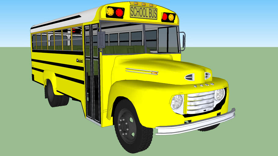 1948 Ford F 700 Blue Bird School Bus Shorty 3d Warehouse