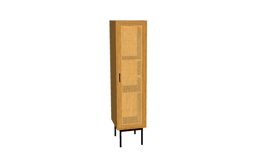 Armoire 1 porte cannage, penderie, WASKA 3D Warehouse