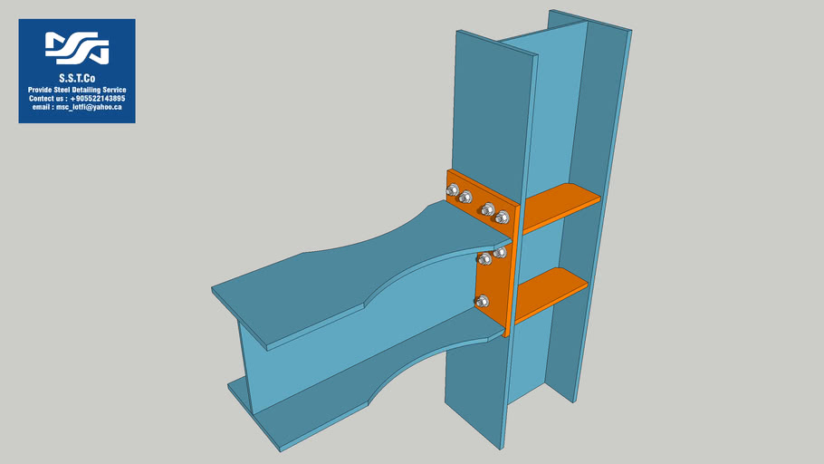 Beam To Column Bolted Connection 3d Warehouse