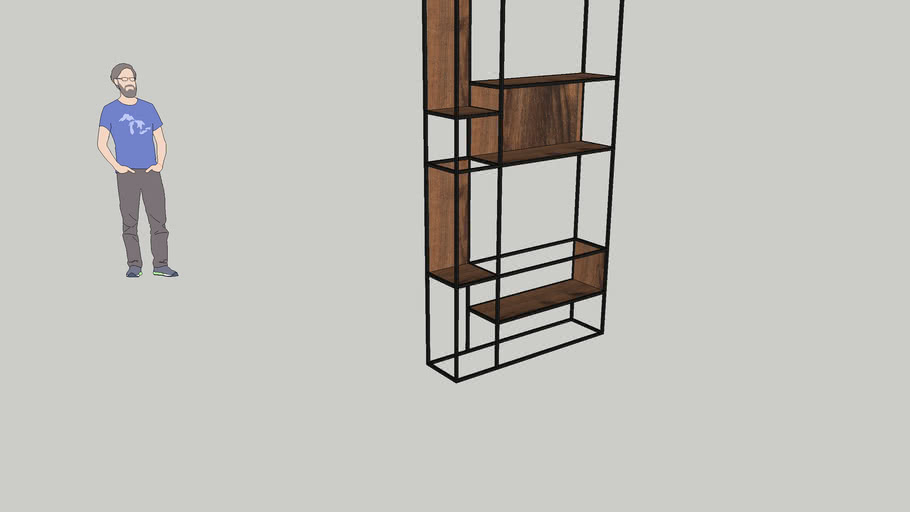 Open shelves 3D Warehouse