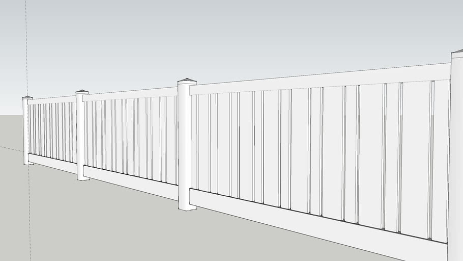 ALL PVC Fence SemiPrivacy 3D Warehouse