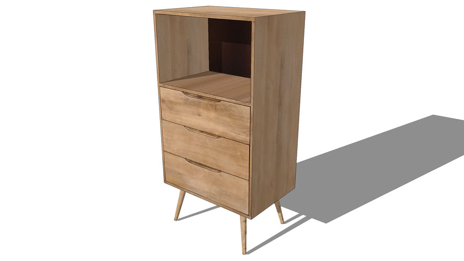 TROCADERO, Commode haute vintage en manguier L 60 cm, Maisons du monde