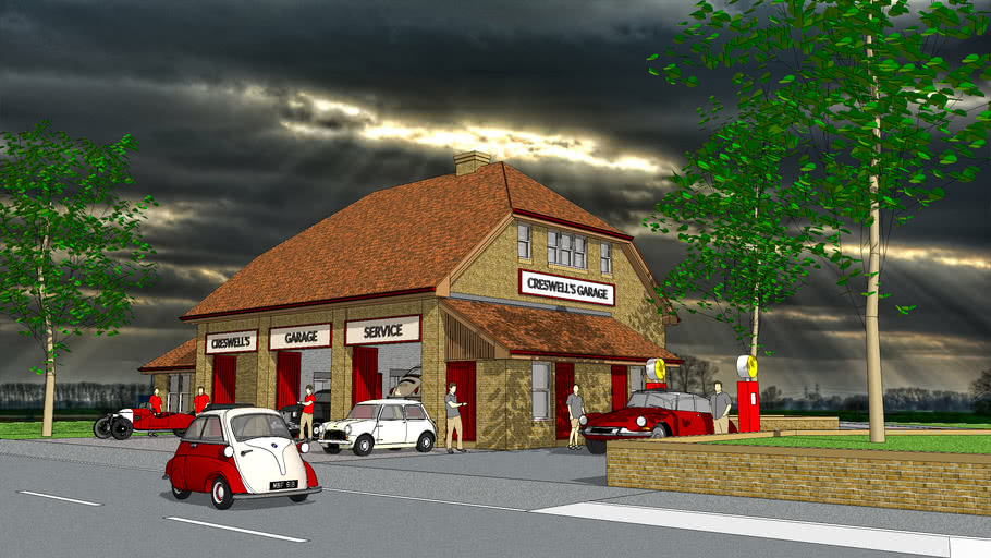 CRESWELL'S GARAGE, Finchampstead 3D Warehouse