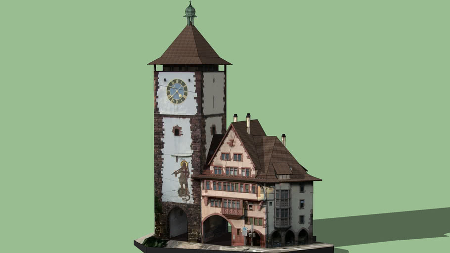 Schwabentor Freiburg Modell,Souvenir Germany handbemalt,TOP QUALI,Neu 