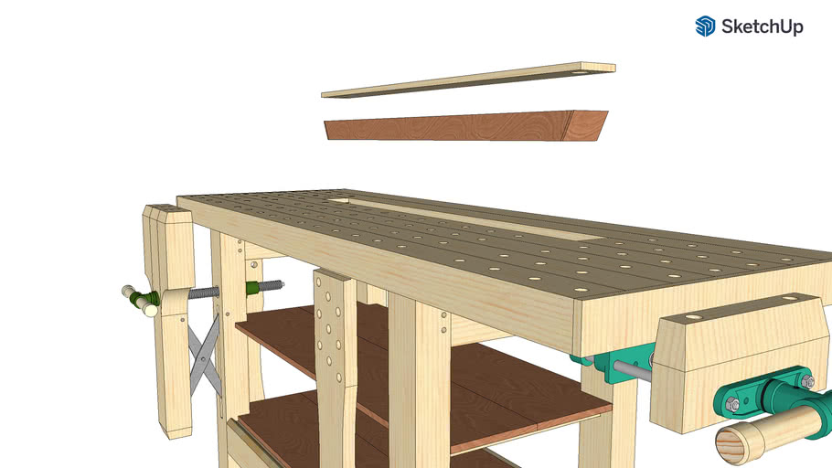 Workbench for woodworking