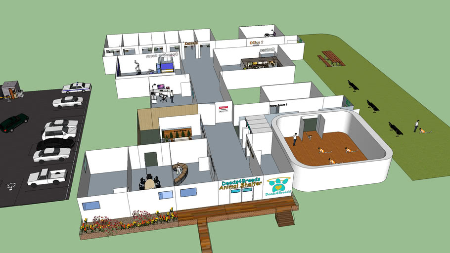 Deeds4Breeds Animal Shelter Model 3D Warehouse
