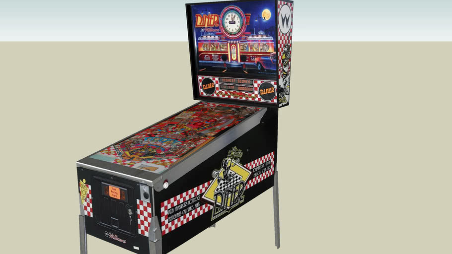 Diner pinball machine 3D Warehouse