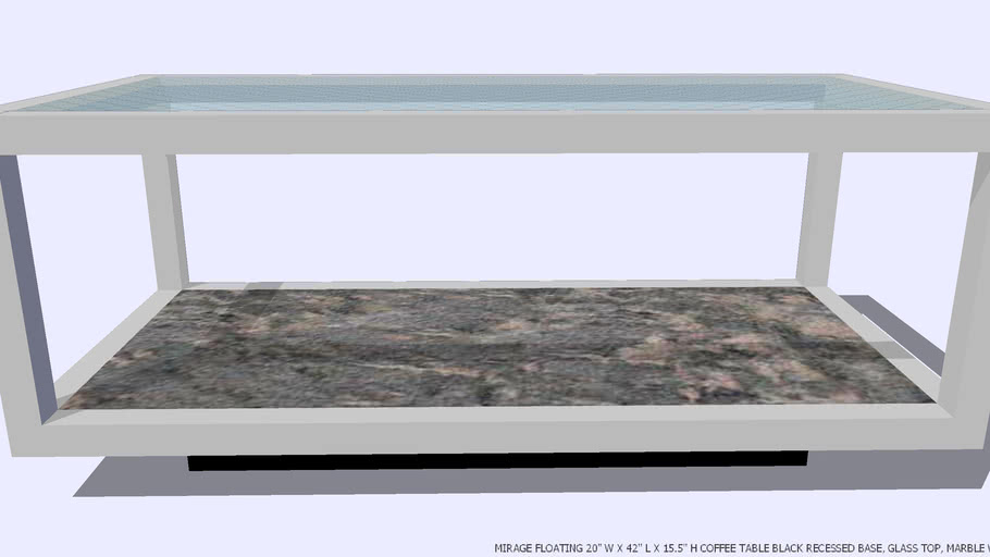 Mirage Coffee Table 20 X 42 Marble You Choose Frame Color By John A Weick Ra 3d Warehouse