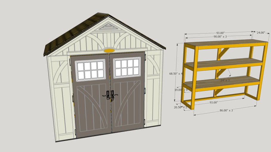 Suncast storage shed Tremont 8 x 4 | 3D Warehouse