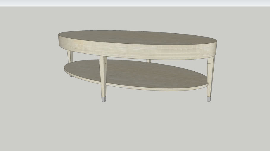 East Hampton Oval Cocktail Table 3D Warehouse