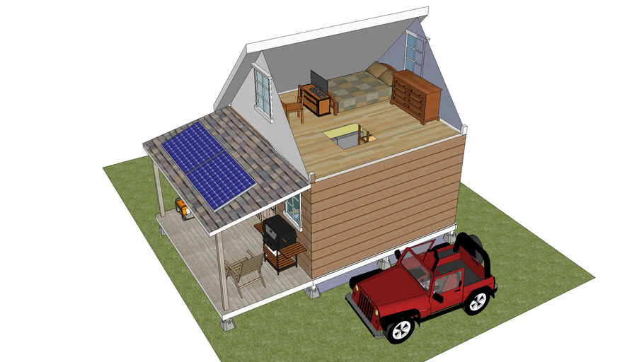 14 X 14 Solar Cabin 3d Warehouse