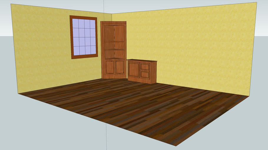 Oak Corner Cabinet And File Cabinet 3d Warehouse