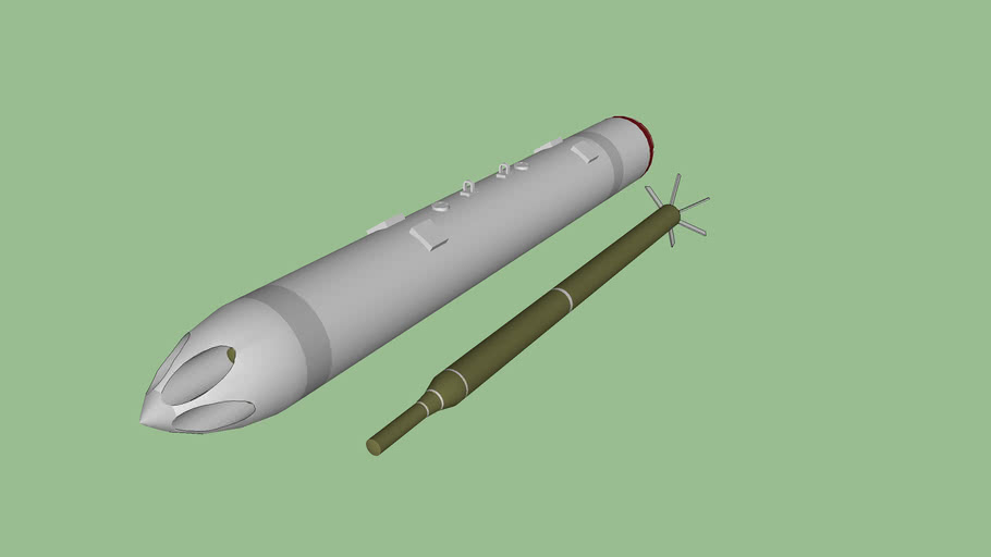 S-13 Unguided Rocket With B-13 Launcher | 3D Warehouse