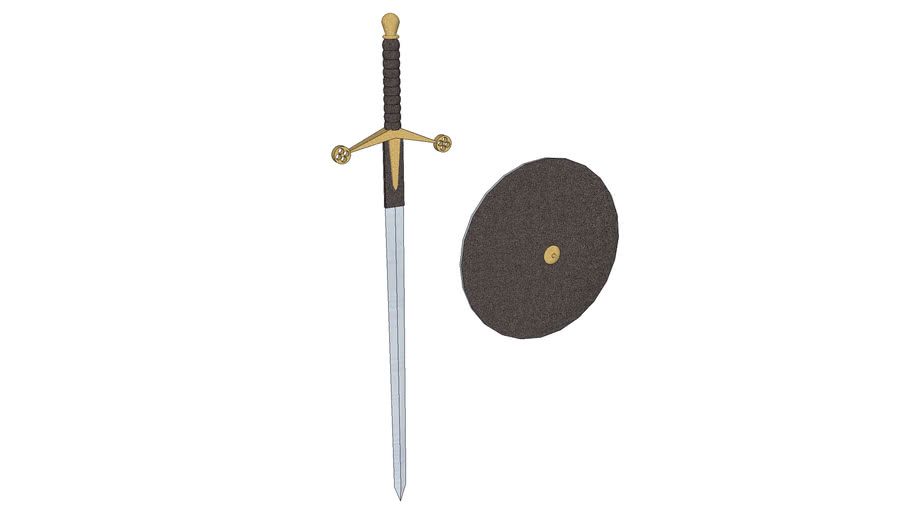 Scottish Claymore Sword And Targe Shield 3d Warehouse