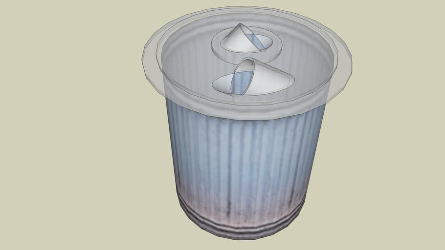garbage can with clear cyclone lid 3D Warehouse