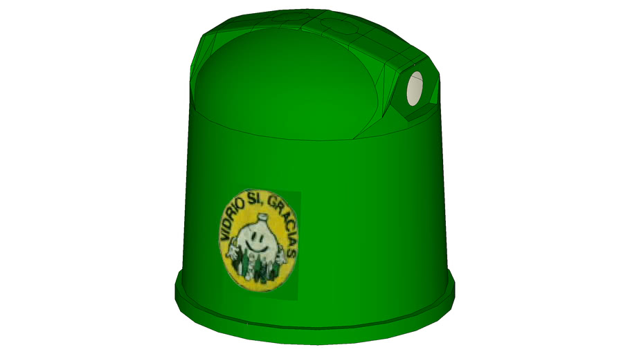 glass waste container 3D Warehouse