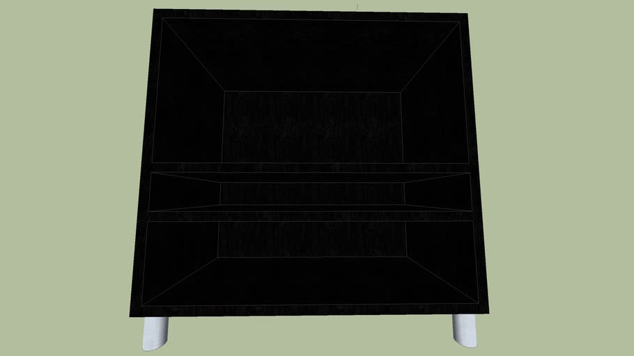 Ikea Black Wood TV Large Case Mantle
