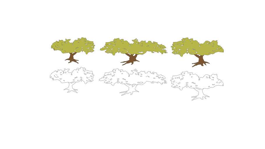 Simple 2D Symatic Olive trees | 3D Warehouse