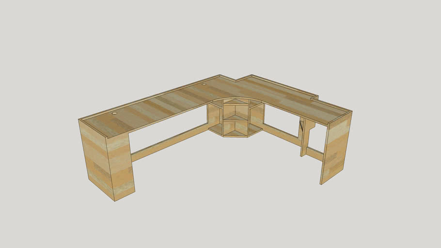 Custom Wooden Corner Desk 3d Warehouse
