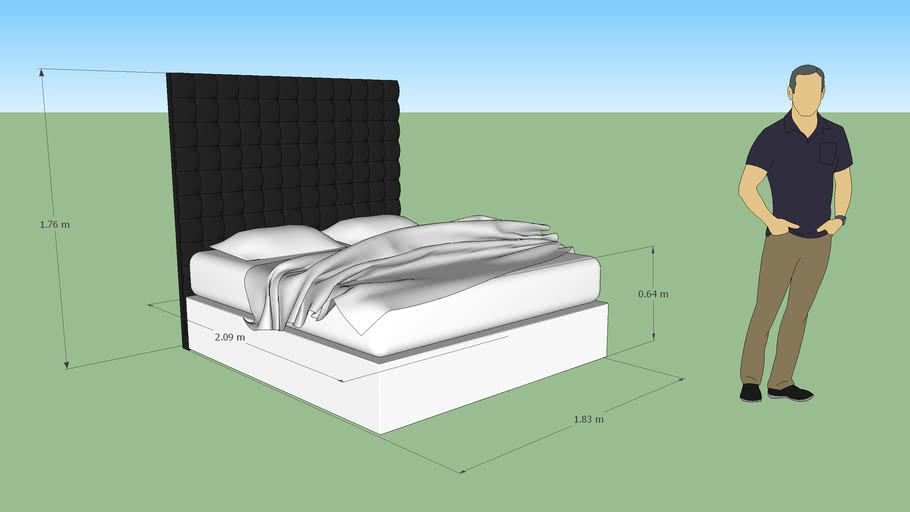 Кровать для 3ds max