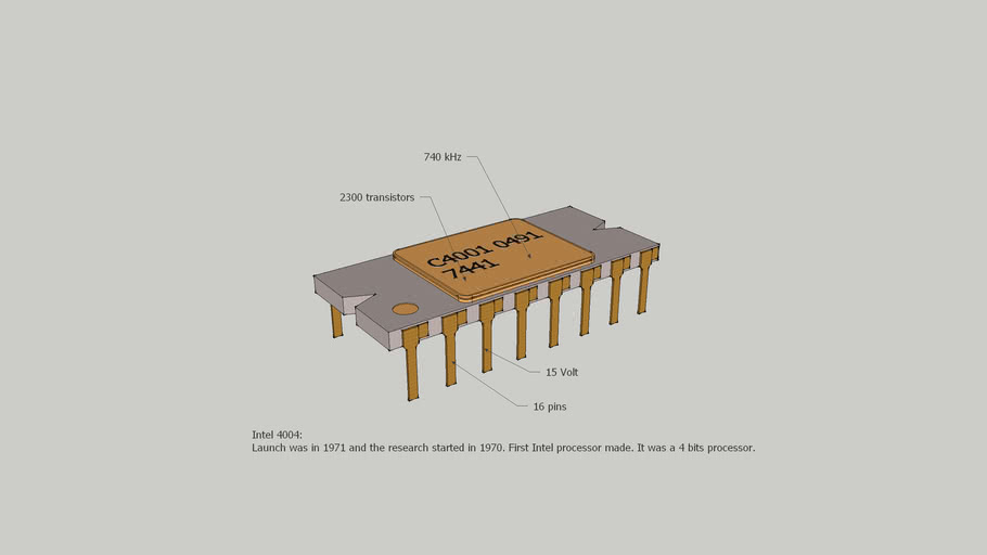 Intel 4004 | 3D Warehouse