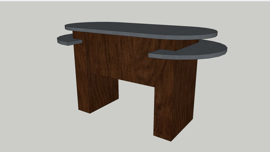 Oval Check Writing Desk 3d Warehouse