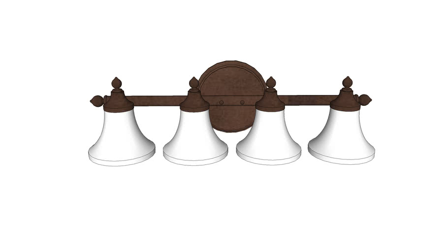 Bathroom Vanity Light Fixture 4 Bulb 3d Warehouse