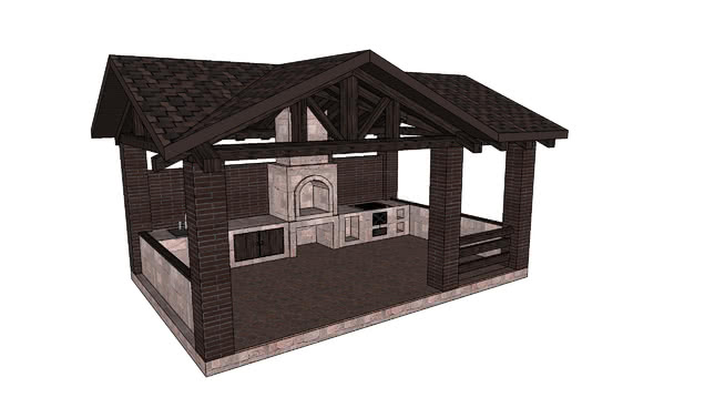 Создание проекта беседки в sketchup