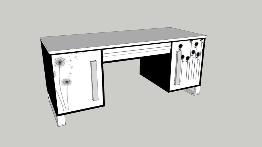 bw_flower_desk | 3D Warehouse