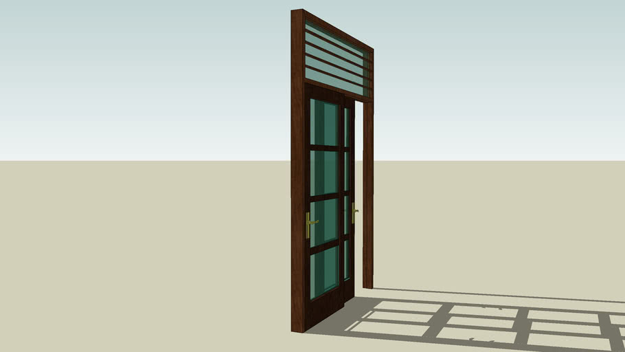 Sliding Door with Header 3D Warehouse