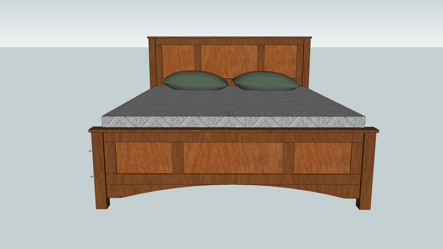 California King Bed Frame Wood Panel, Amish Bed Frame Plans