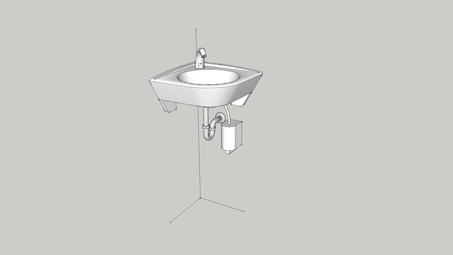 コーナー洗面器 自動水栓 3d Warehouse