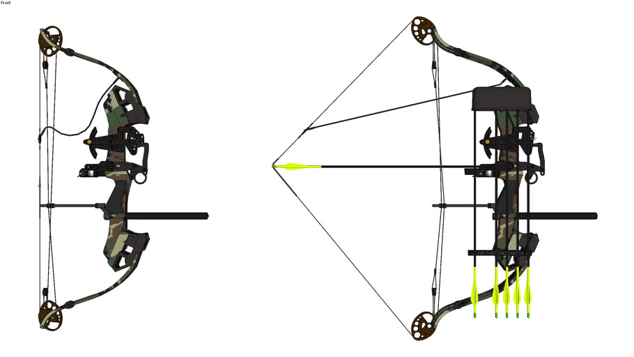 Compound Bow (Golden Eagle Rest & Full Draw)