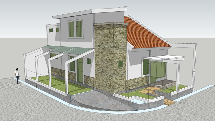 Facade Rumah Tinggal BSD V4 #rumahSKETCH | 3D Warehouse