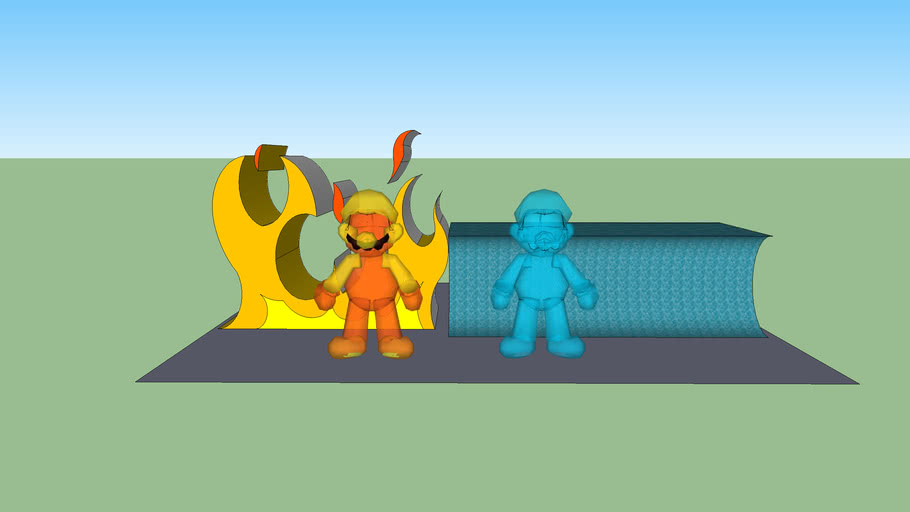 water and fire mario 3D Warehouse