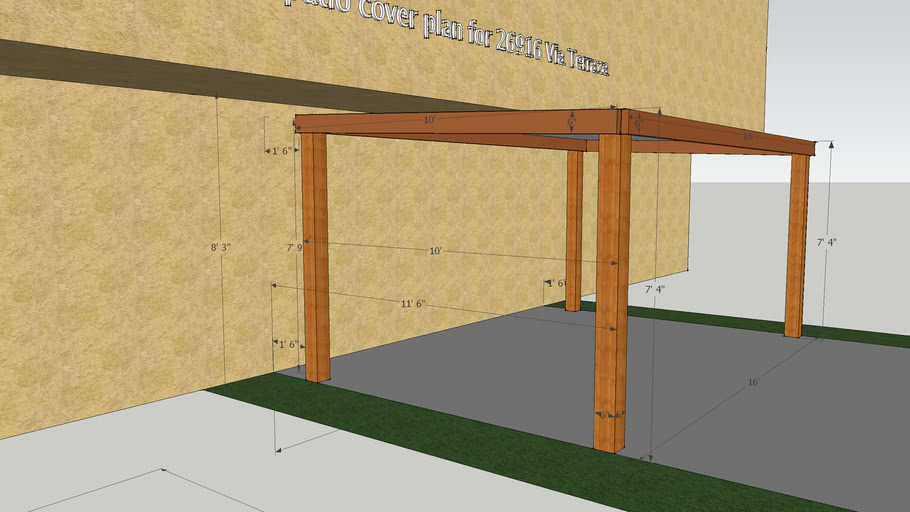 patio cover 3D Warehouse